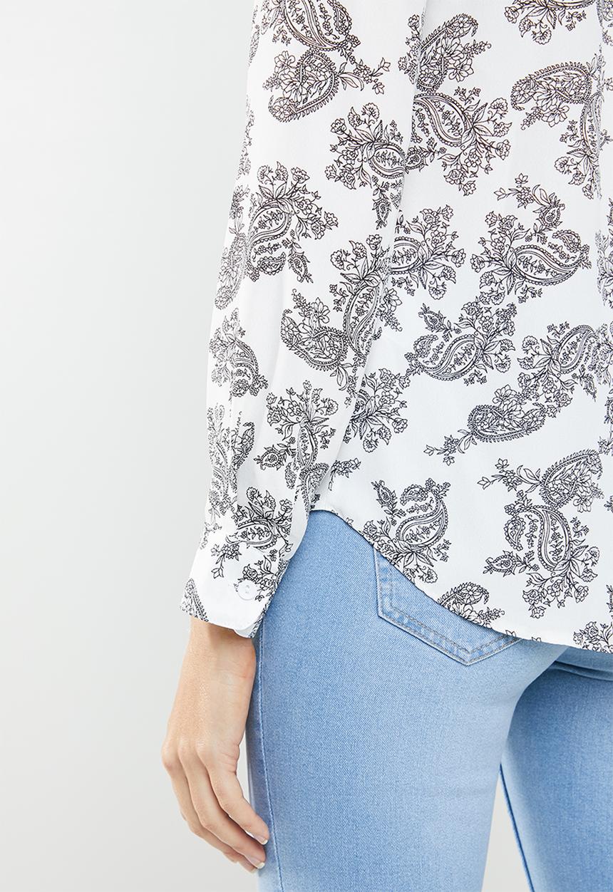 New Look - Paula paisley shirt - white