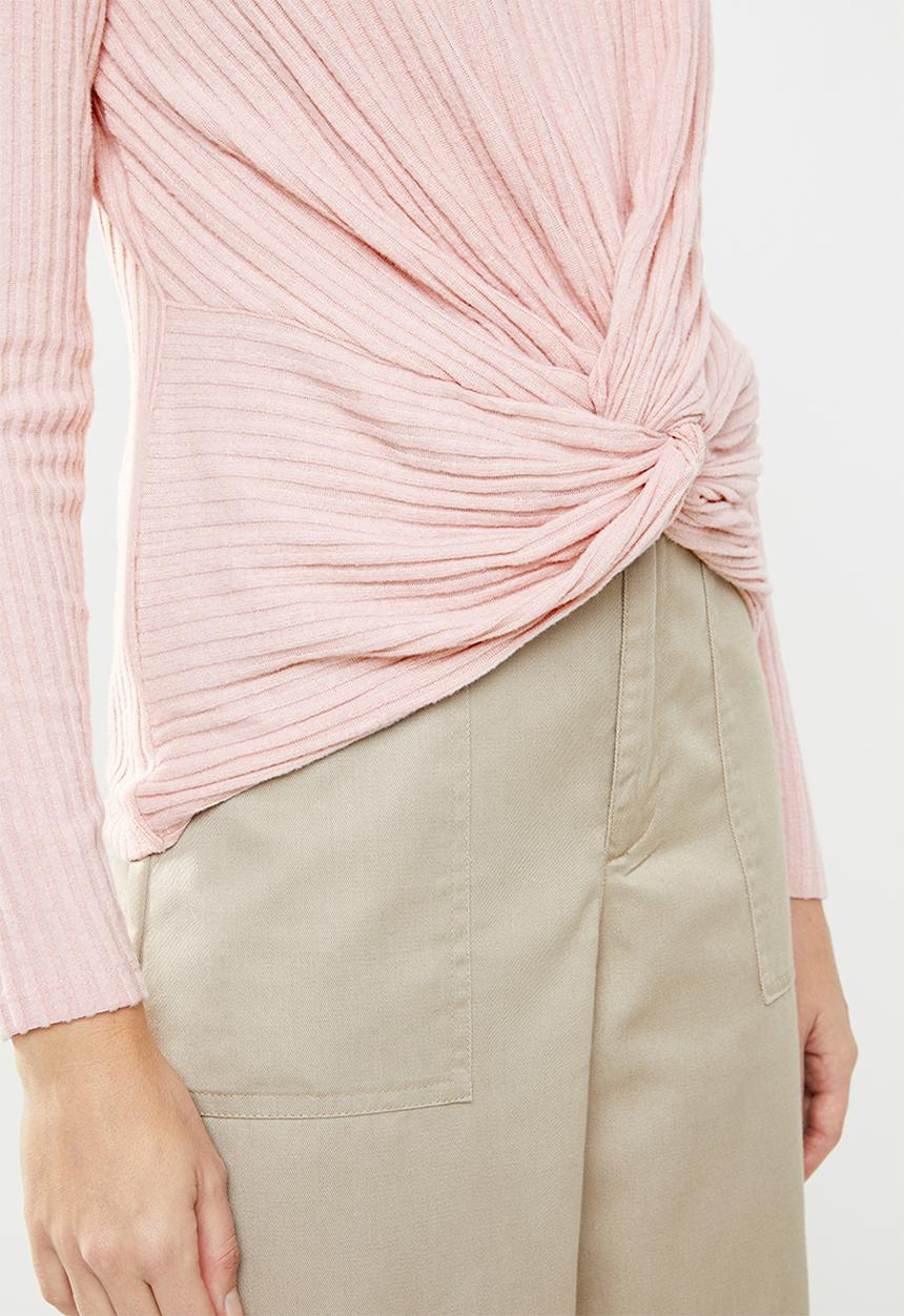 New Look - Ribbed twist top - pink