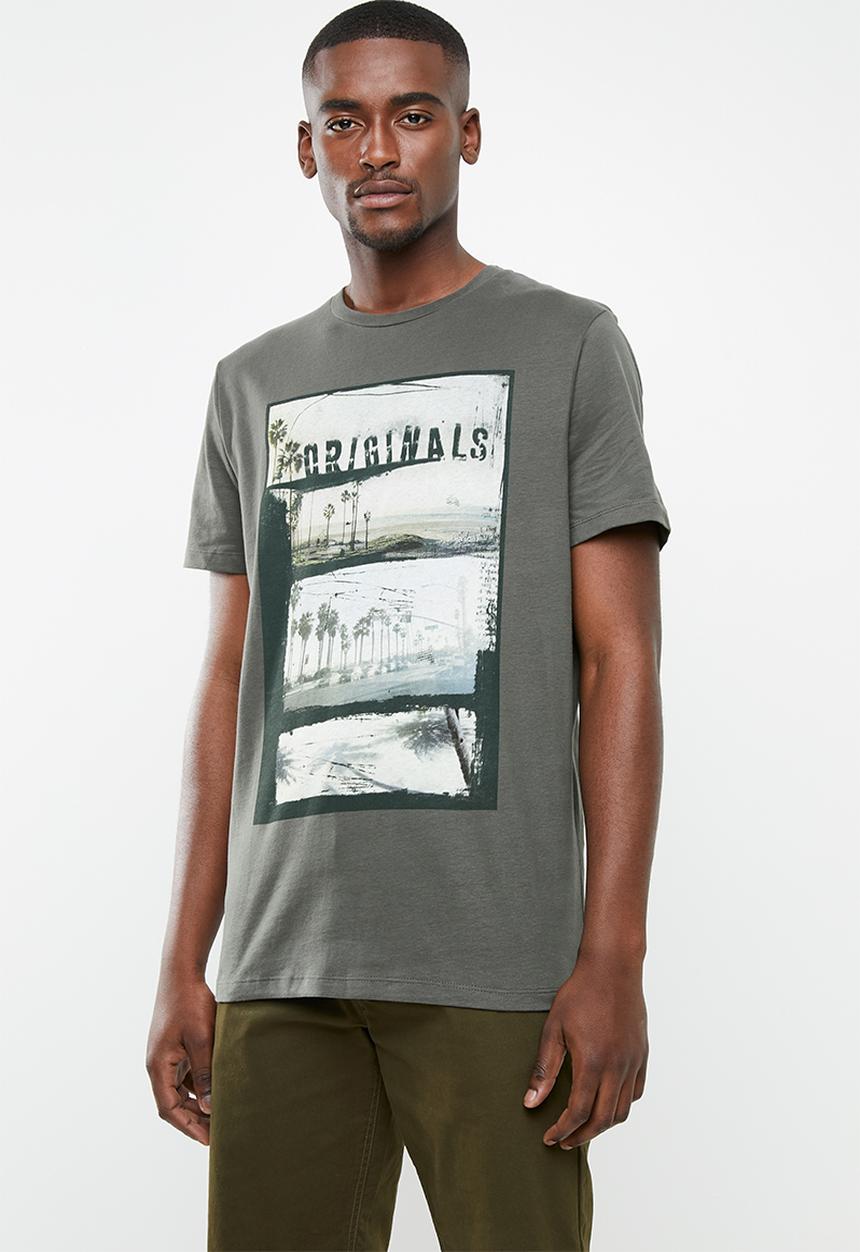 Jack & Jones - Goldie short sleeve crew neck T-shirt - grey