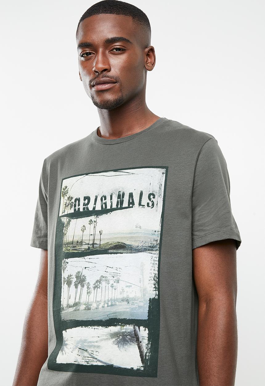 Jack & Jones - Goldie short sleeve crew neck T-shirt - grey