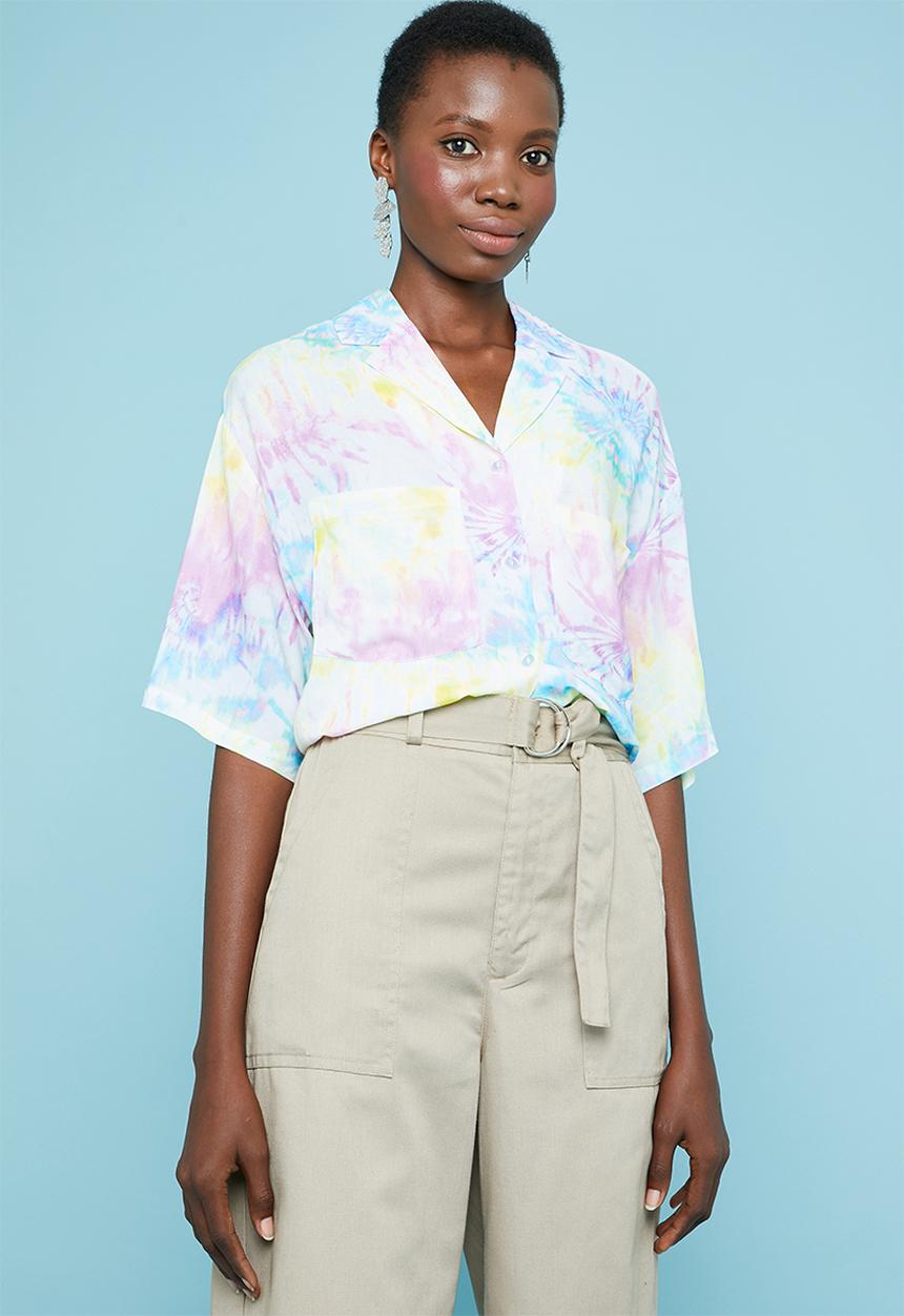 Superbalist - Tie-dye printed resort shirt - multi