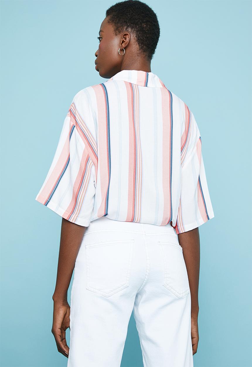 Superbalist - Pastel stripe printed resort shirt - multi