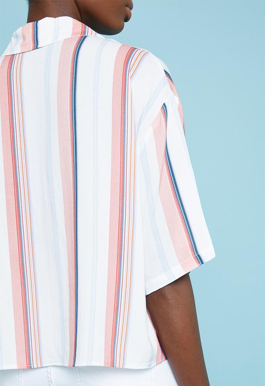 Superbalist - Pastel stripe printed resort shirt - multi