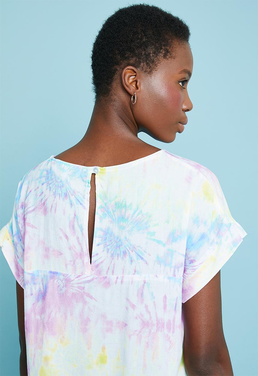Superbalist - Pastel tie-dye shell blouse - multi