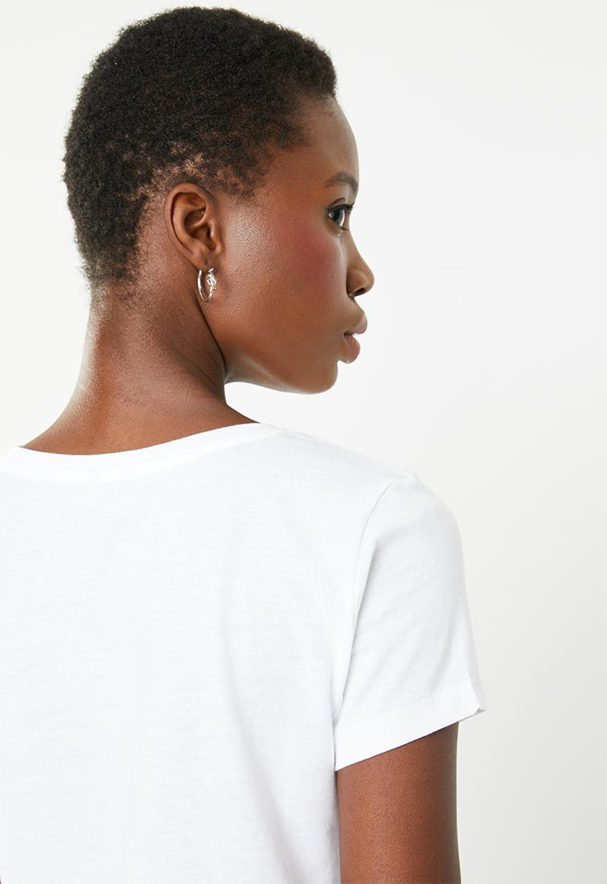 ONLY - Amy fit arrow tee - white
