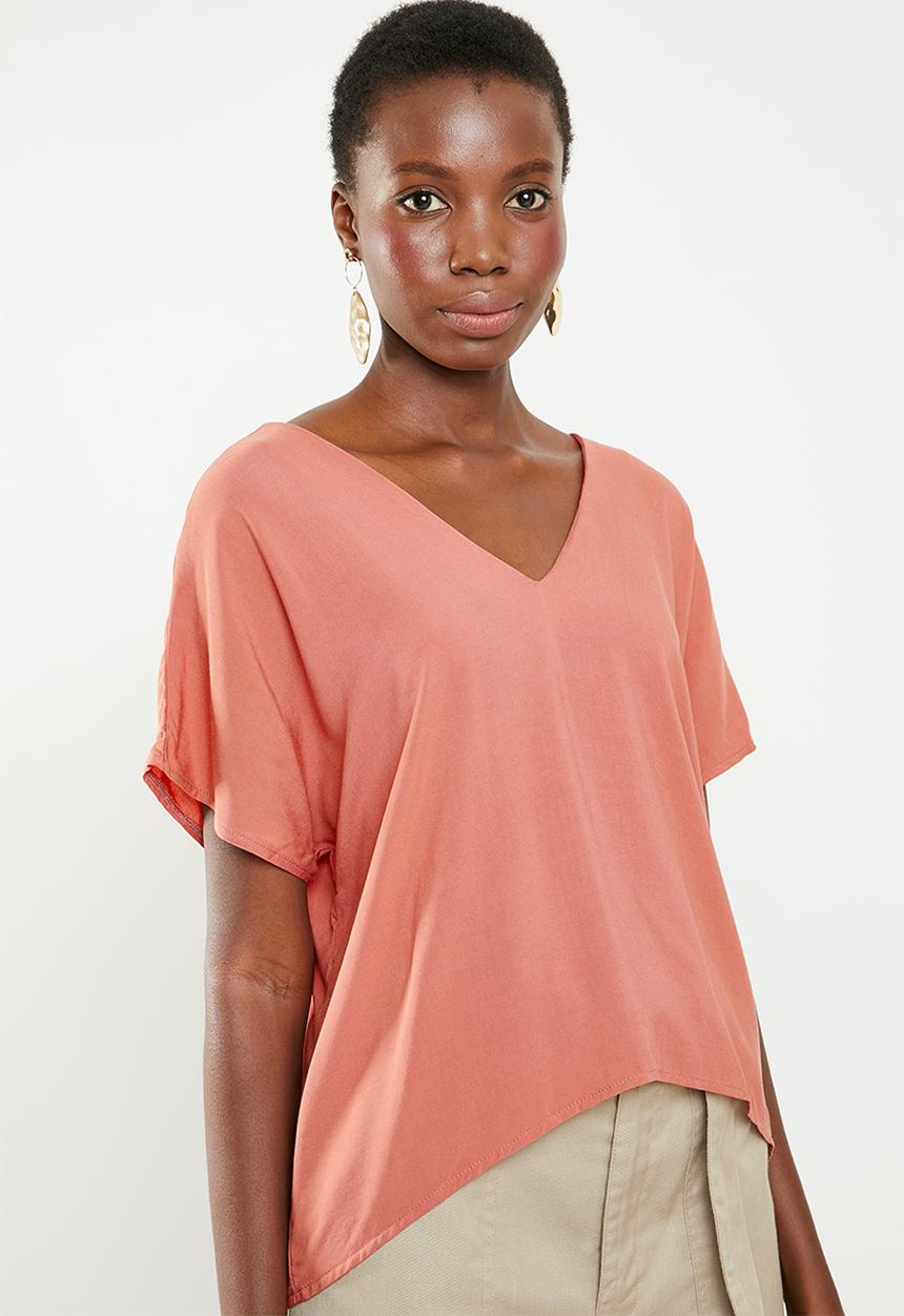 Superbalist - V-neck basic blouse - coral