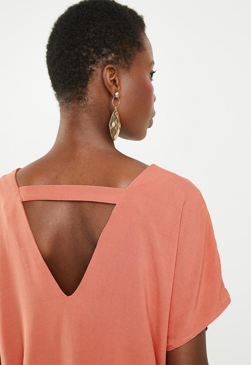 Superbalist - V-neck basic blouse - coral