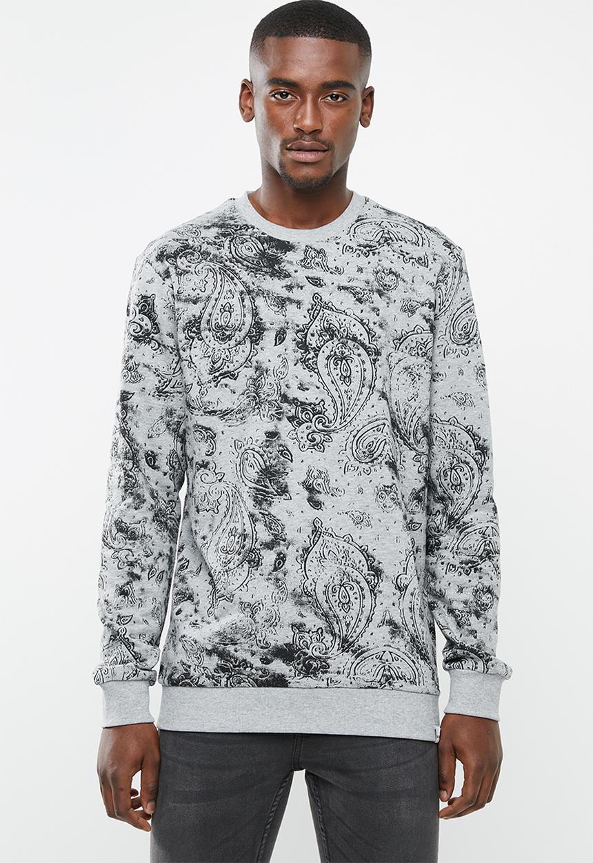 Only & Sons - Juan crew neck top - grey