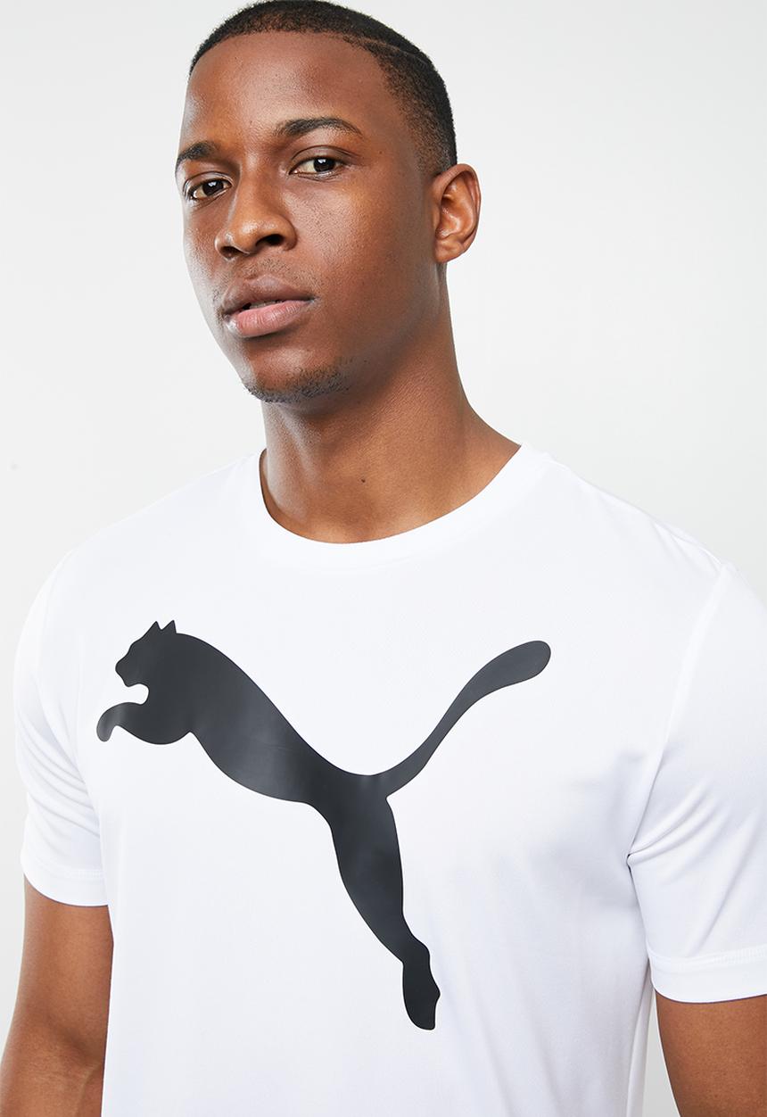 PUMA - Active big logo short sleeve tee - white