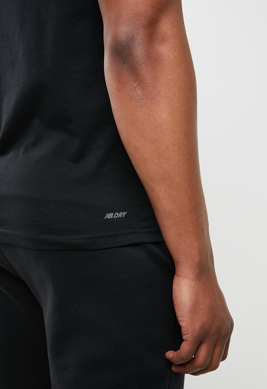 New Balance  - Tenacity heather short sleeve print T-shirt - black