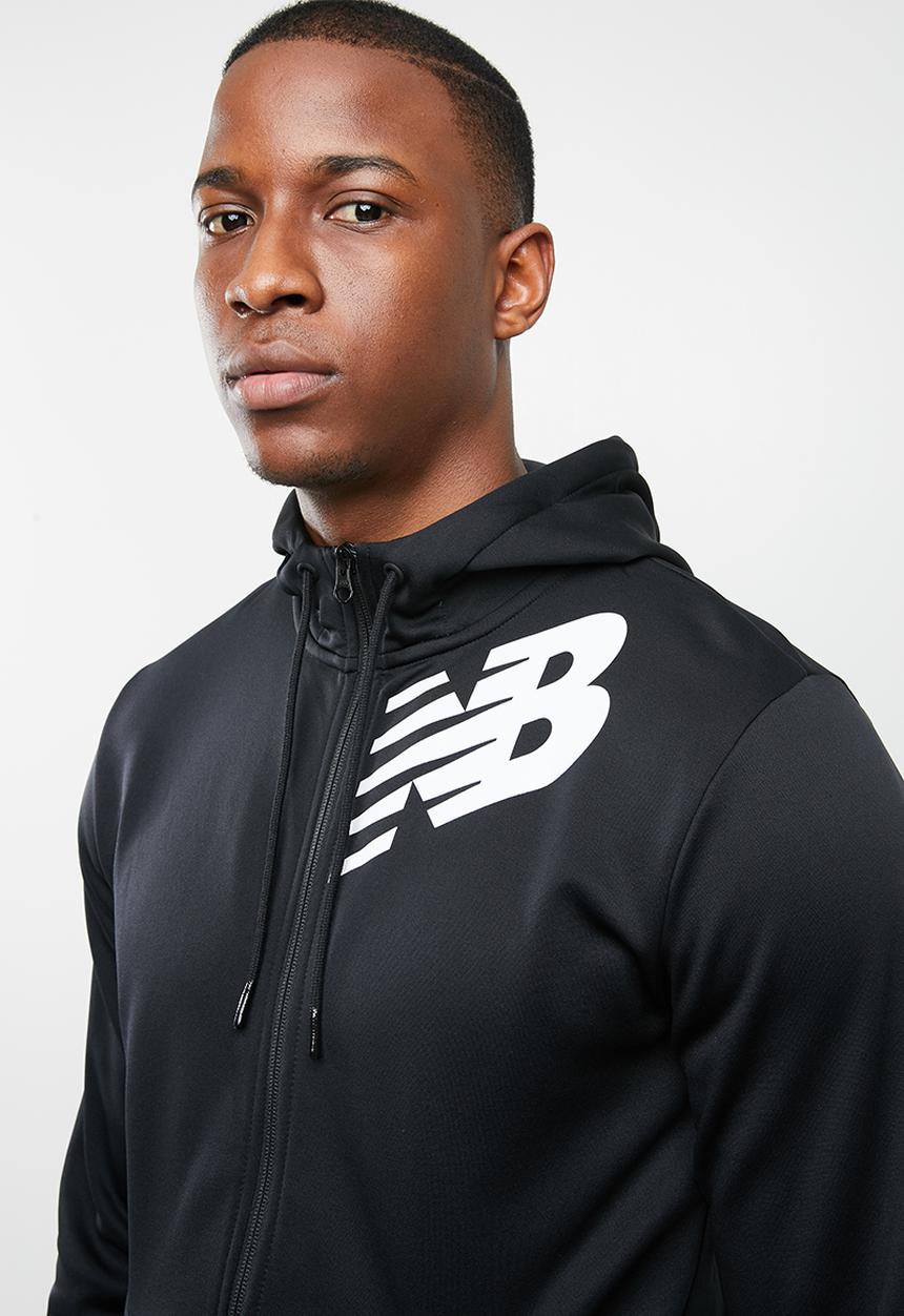 New Balance  - Tenacity full zip fleece top - black