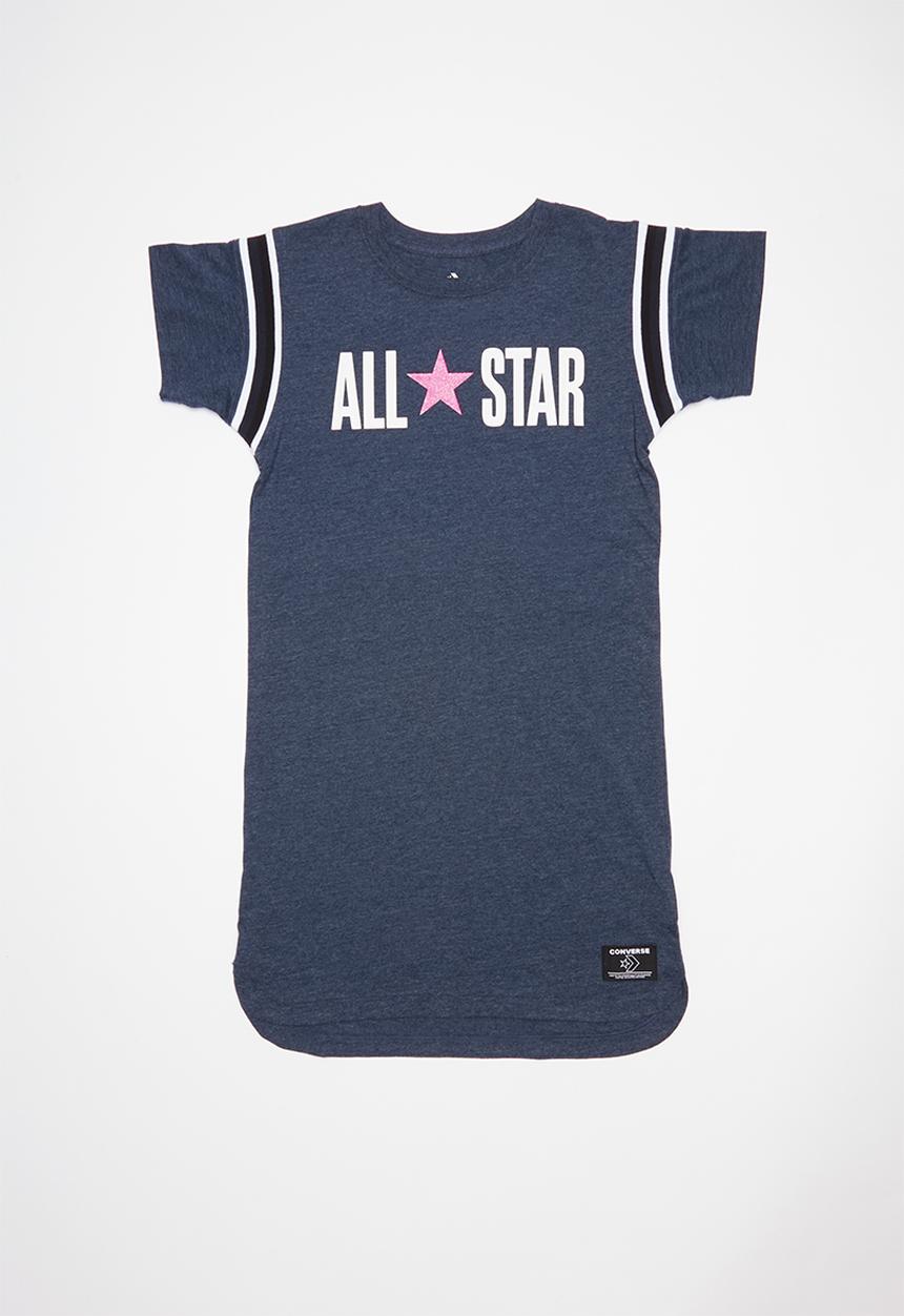Converse - Converse girls yarn dye jersey dress - navy 