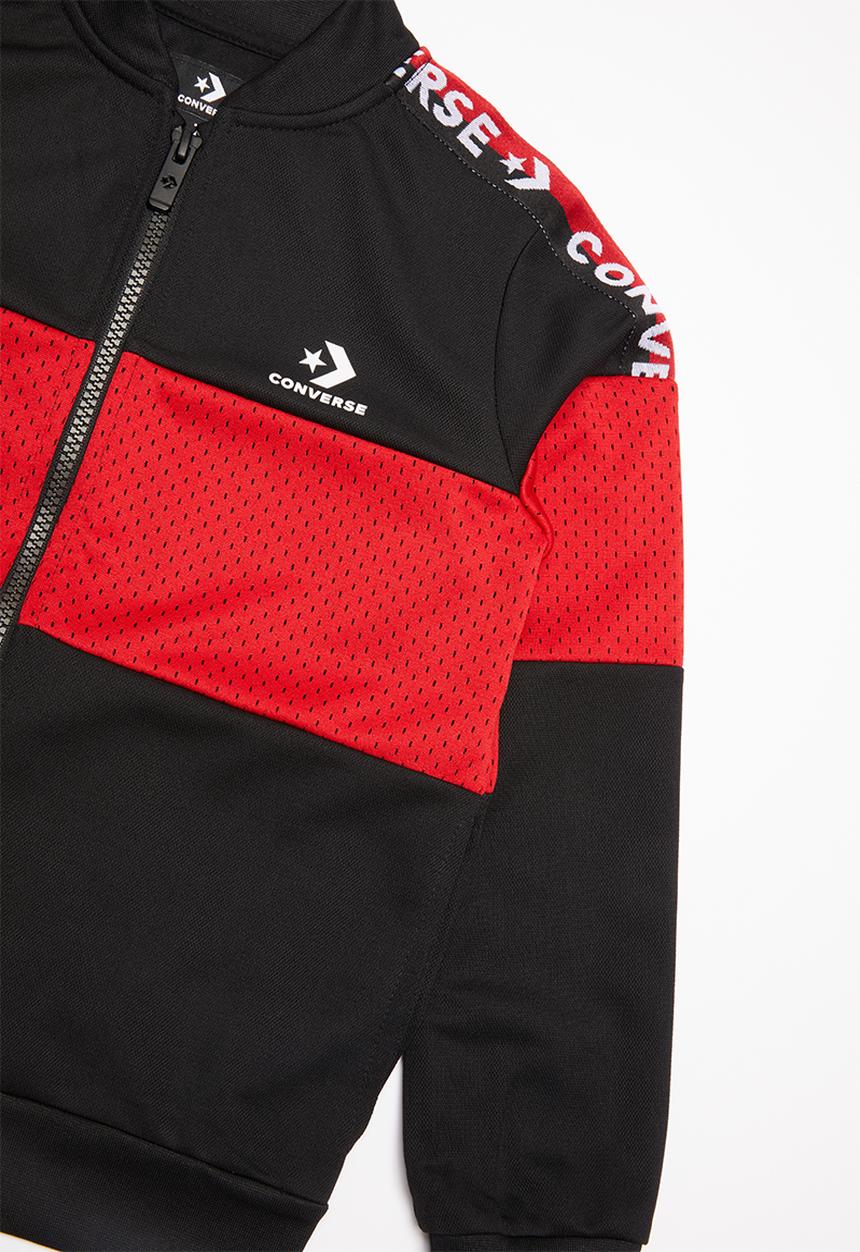 Converse - 2 Tone clrblk track jacket - black & red