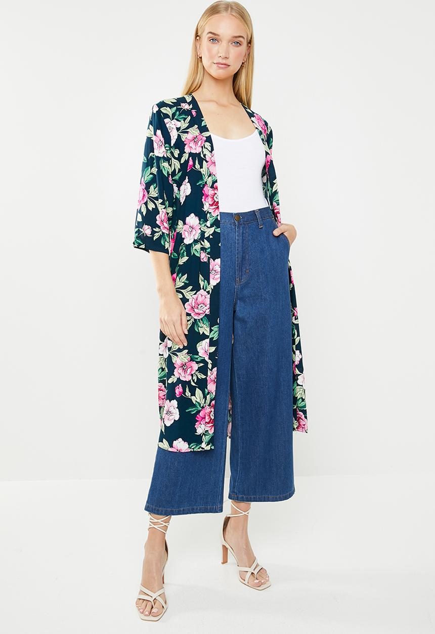 Jacqueline de Yong - Star 3/4 length kimono - multi