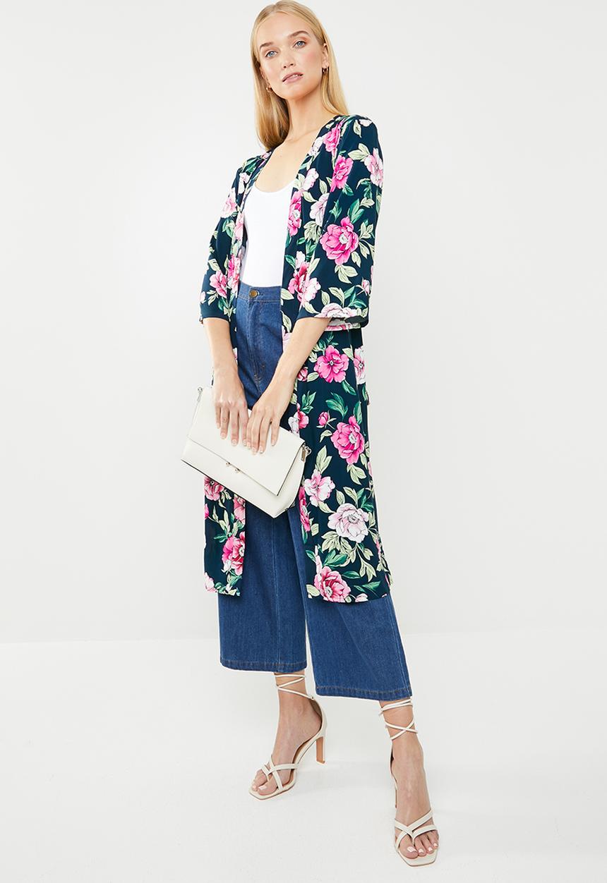 Jacqueline de Yong - Star 3/4 length kimono - multi