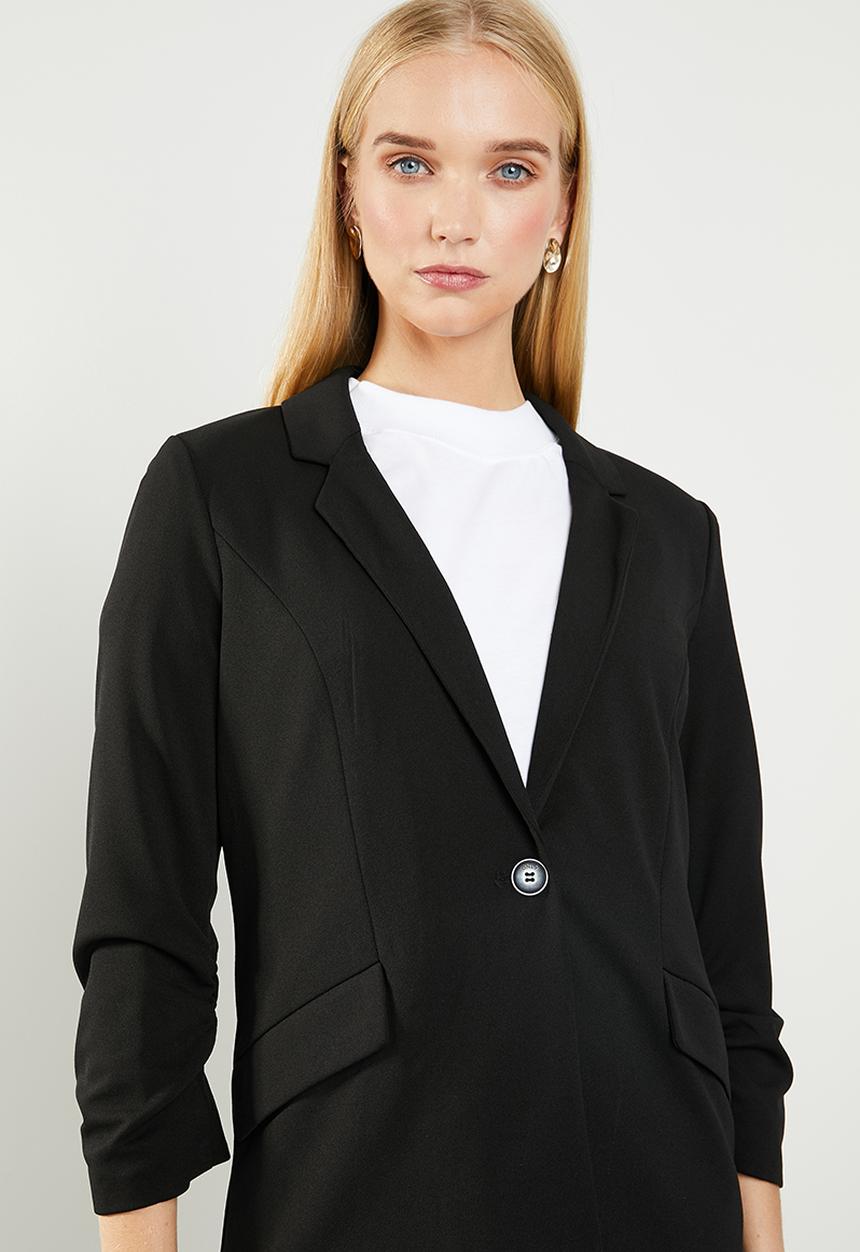 ONLY - Carlina 3/4 sleeve blazer - black