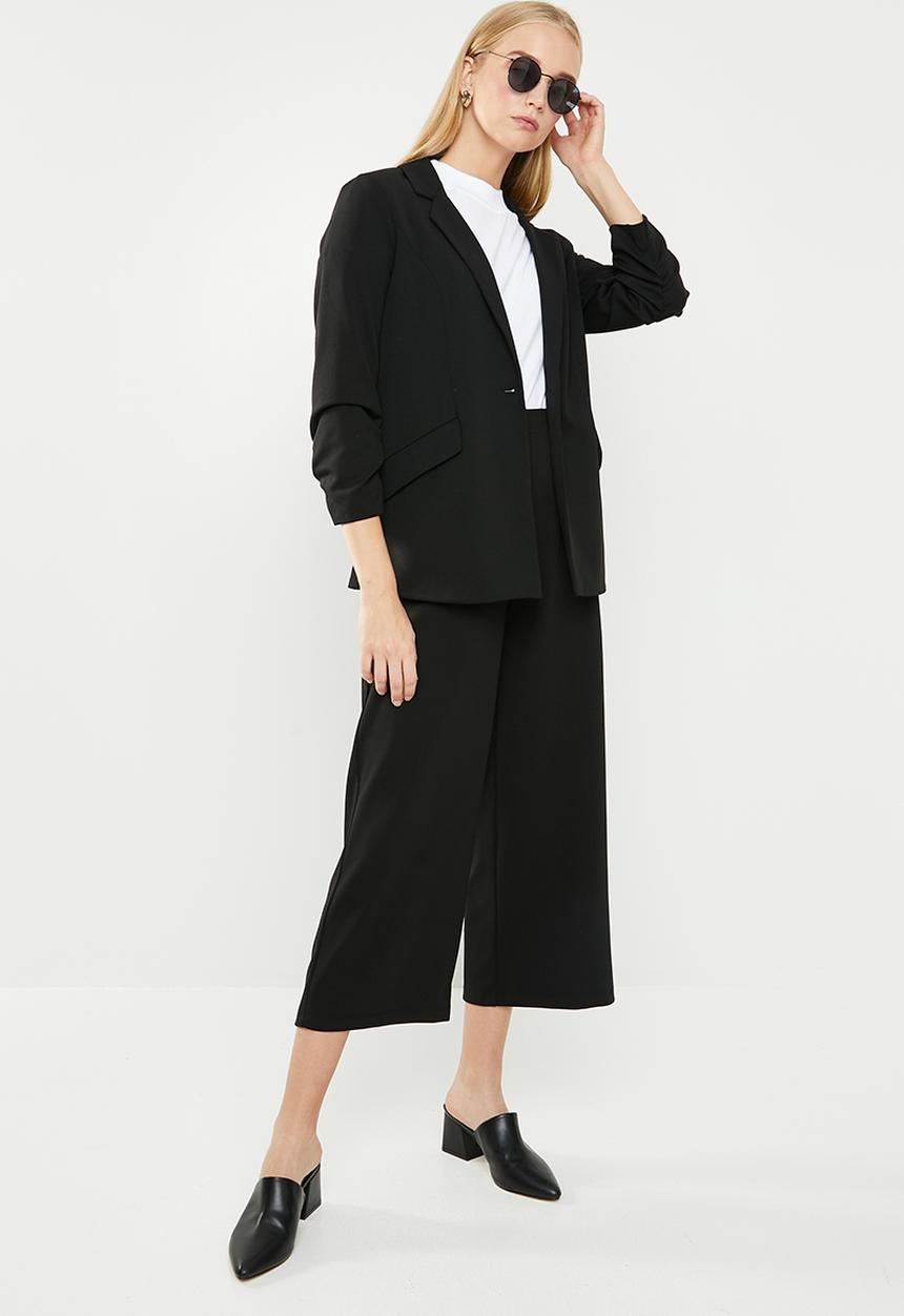ONLY - Carlina 3/4 sleeve blazer - black