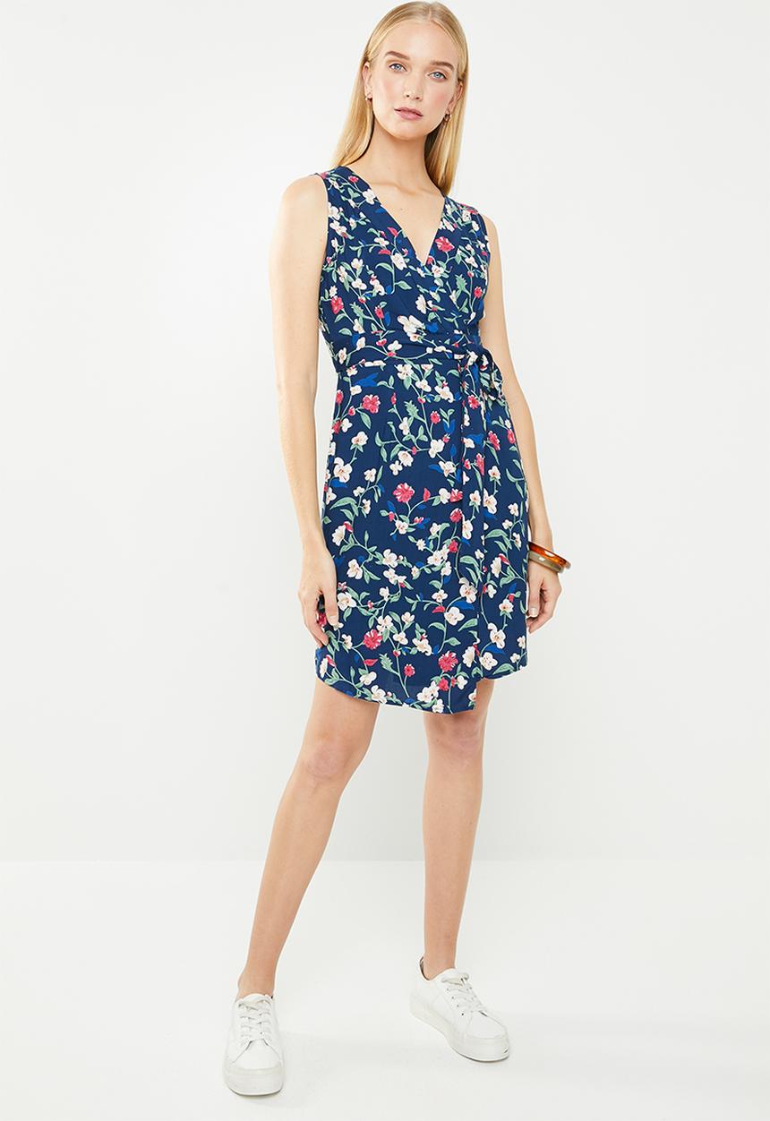 Revenge - Floral wrap mini dress - multi 
