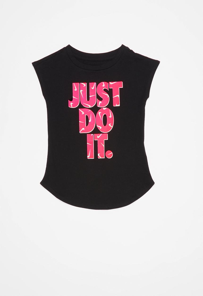 Nike - Nike girls swooshfetti short sleeve tee - black
