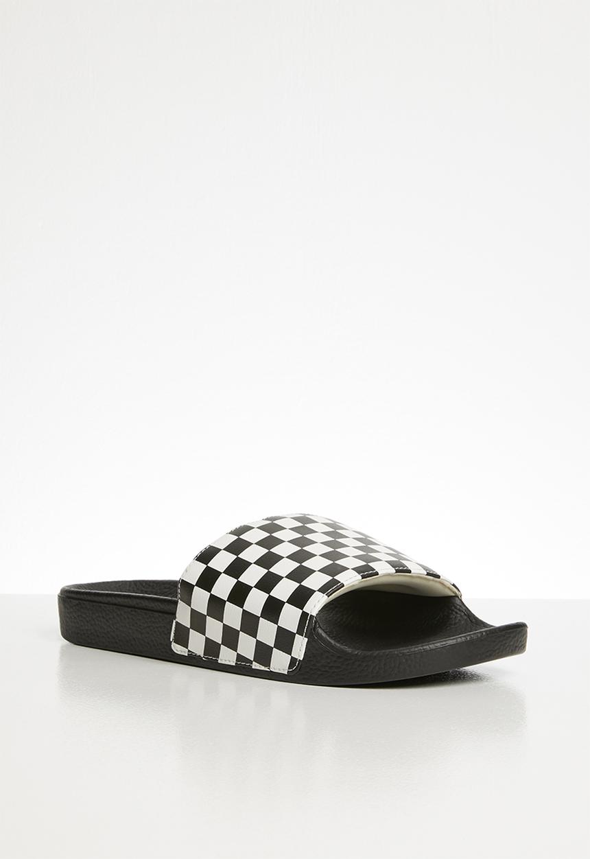 Vans - Checkerboard slide - black & white