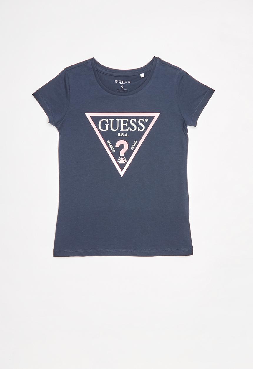 GUESS - Girls short sleeve core triangle tee - blue