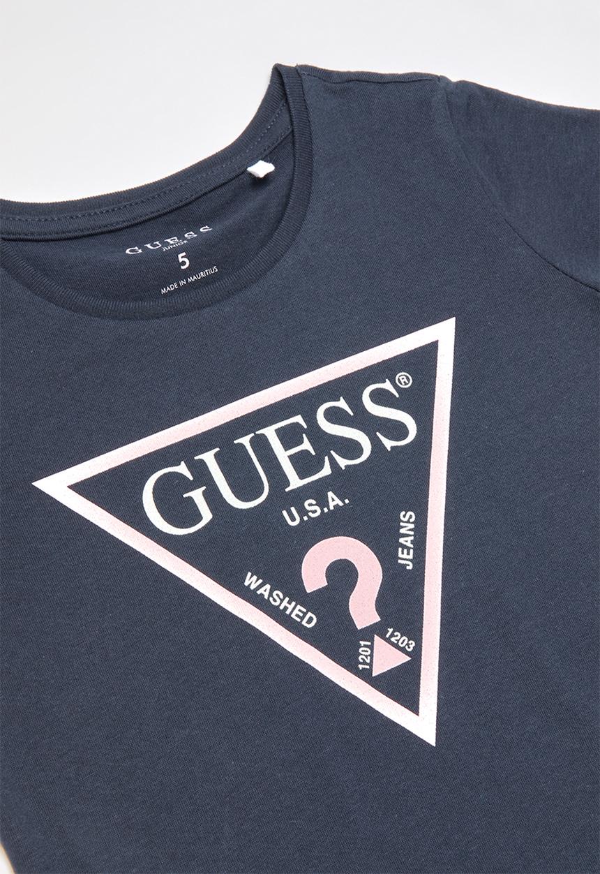 GUESS - Girls short sleeve core triangle tee - blue