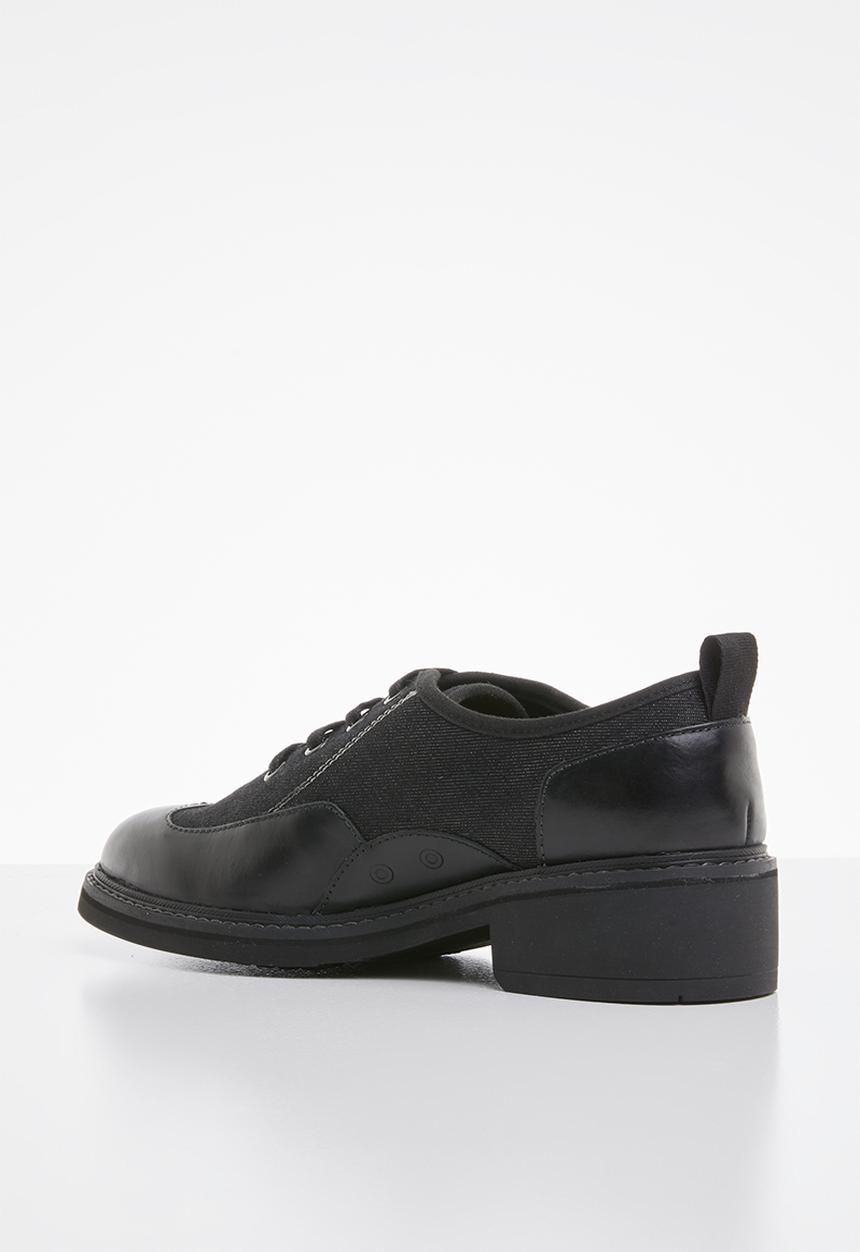G-STAR - Tacoma leather & denim shoe - black