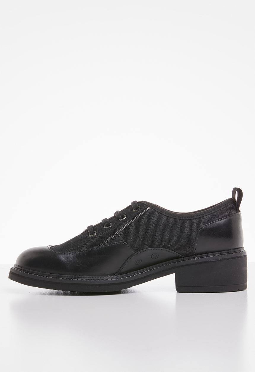 G-STAR - Tacoma leather & denim shoe - black