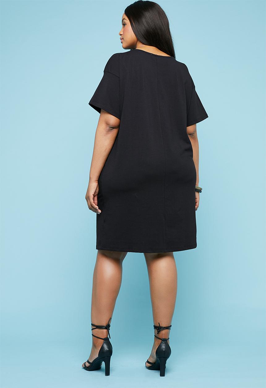 Superbalist - Boxy tee dress - black
