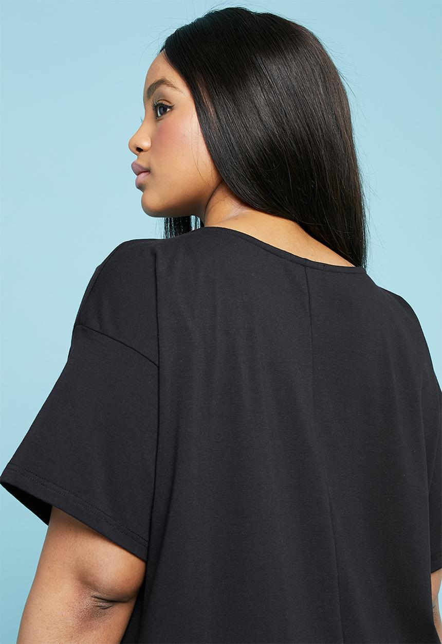 Superbalist - Boxy tee dress - black