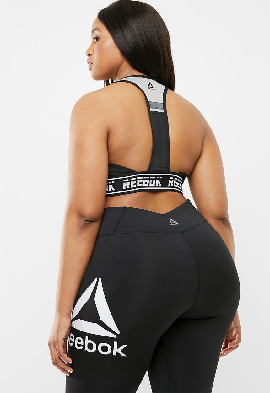 Reebok - Curve myt bralette - black & grey