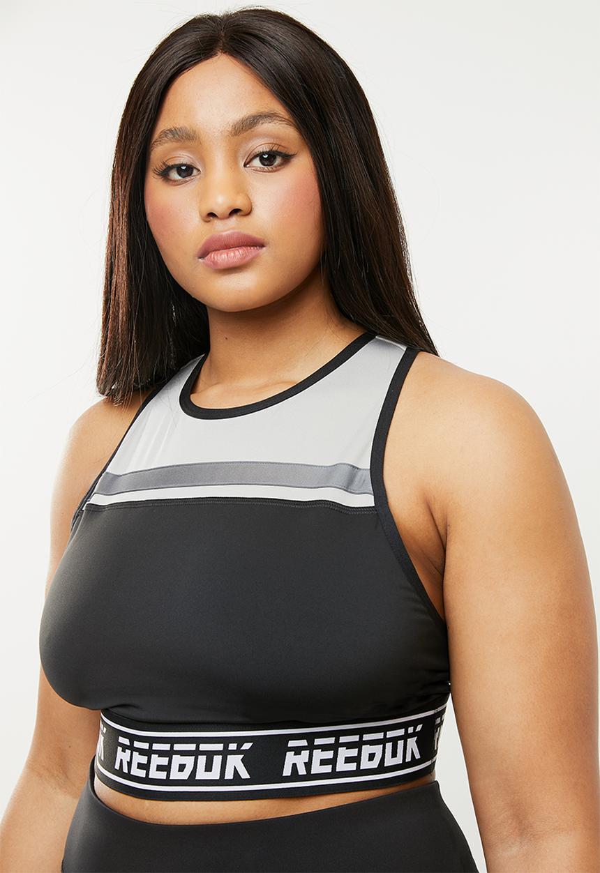 Reebok - Curve myt bralette - black & grey