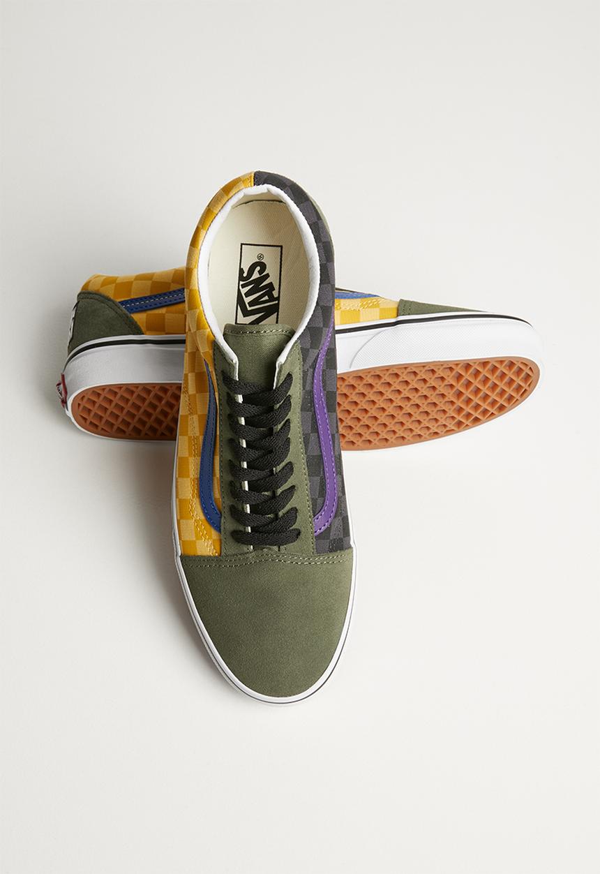 Vans - Ua old skool - (otw rally) checker/multi/deep lichen green
