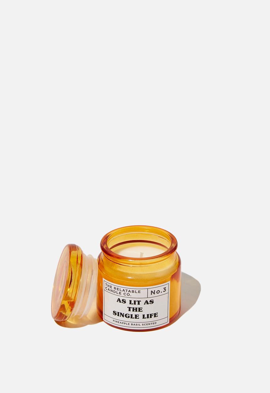 Typo - Mini glass candle - orange