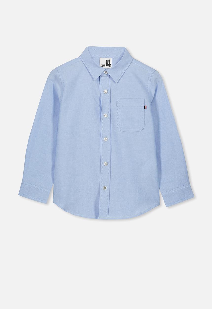 Cotton On - Prep long sleeve shirt - blue