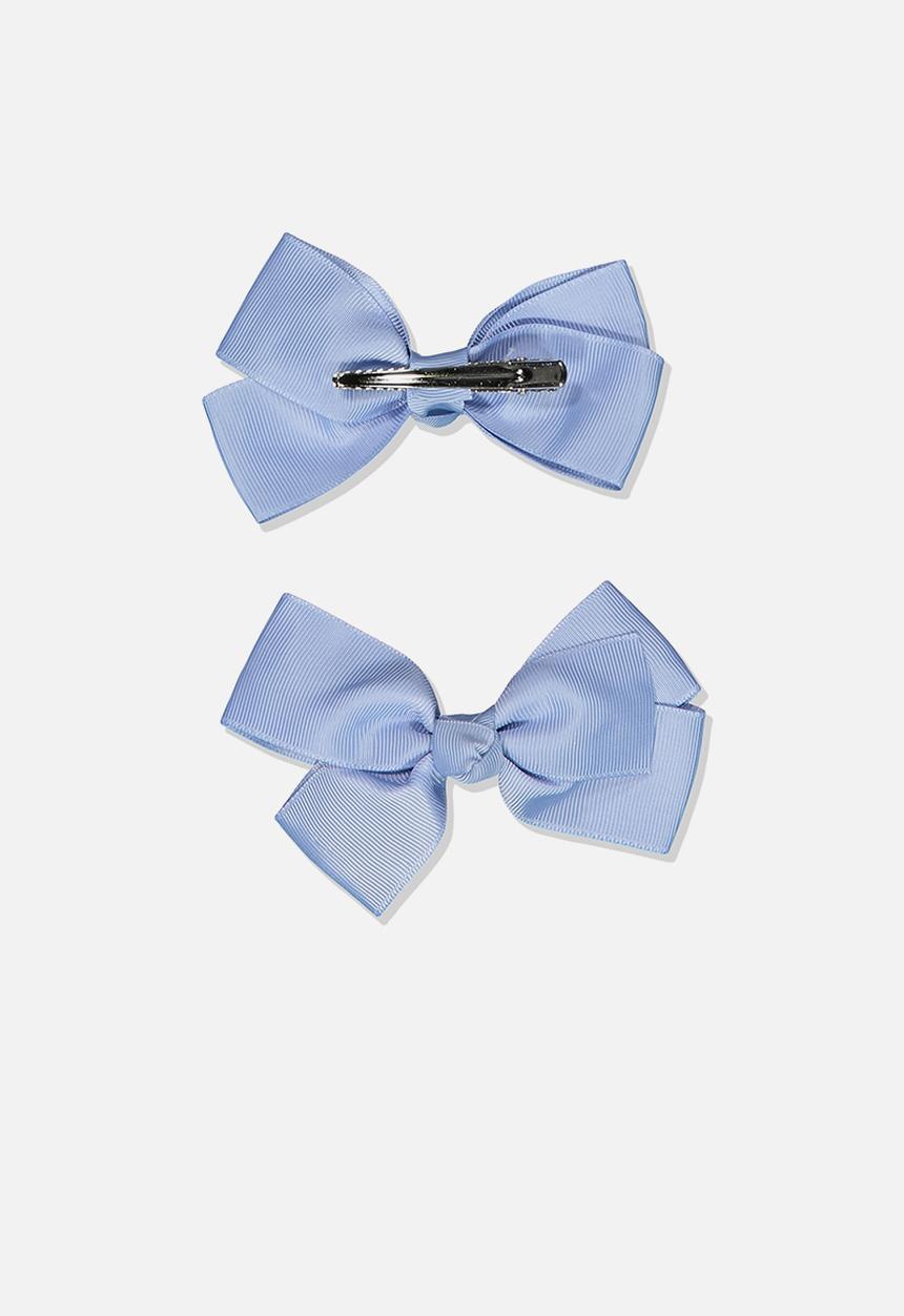 Cotton On - Big bow clips - blue