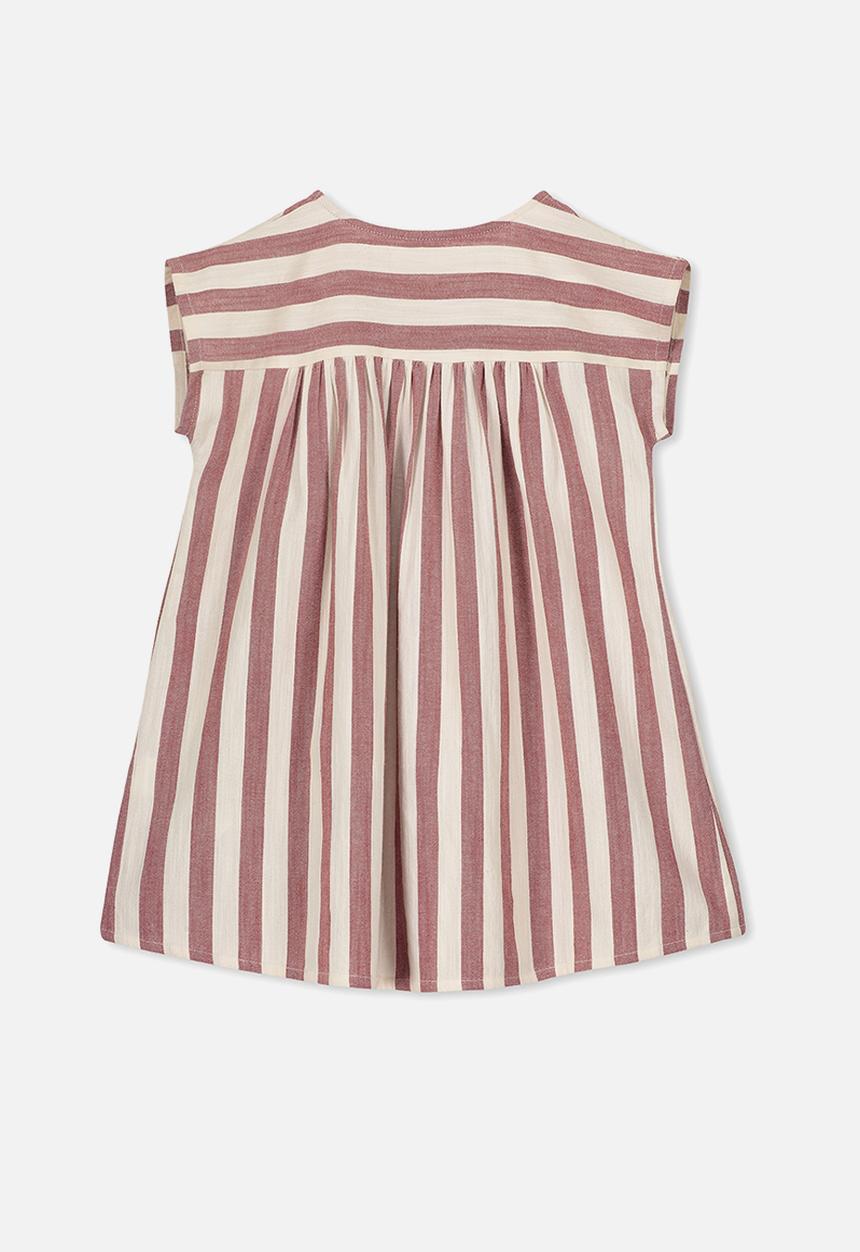 Cotton On - Penny short sleeve dress - red & cream 