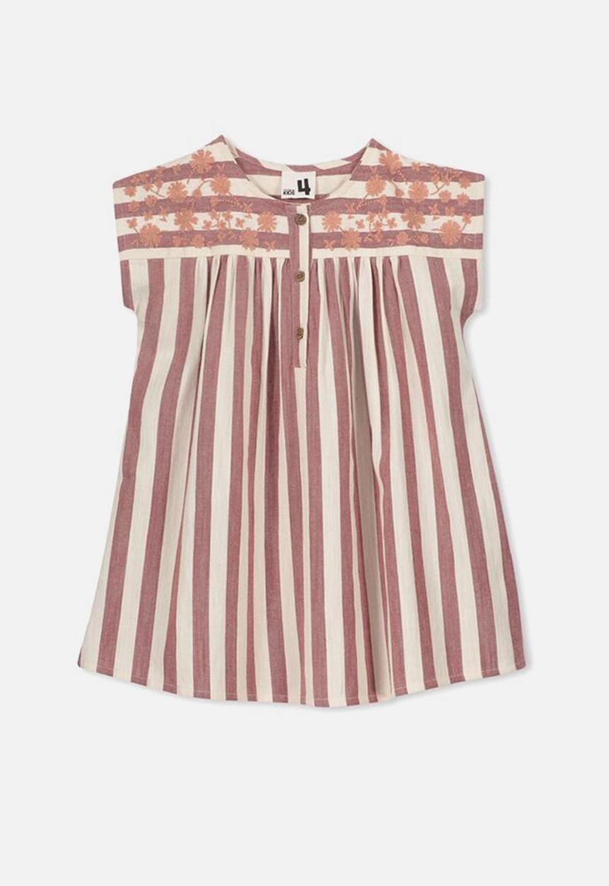 Cotton On - Penny short sleeve dress - red & cream 