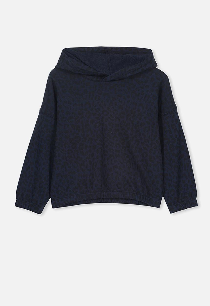 Cotton On - Suvi crop hoodie - black & blue
