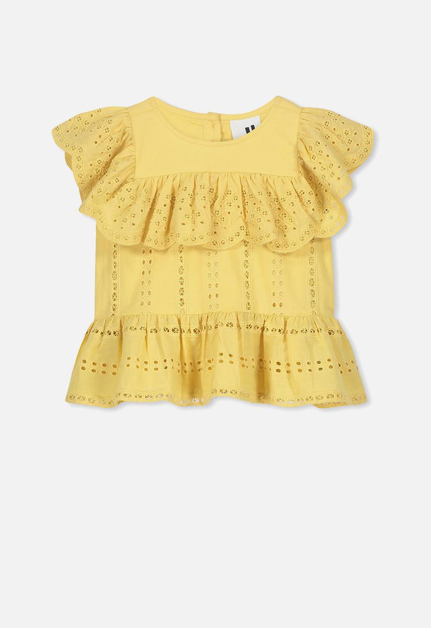 Cotton On - Kiko frill top - yellow