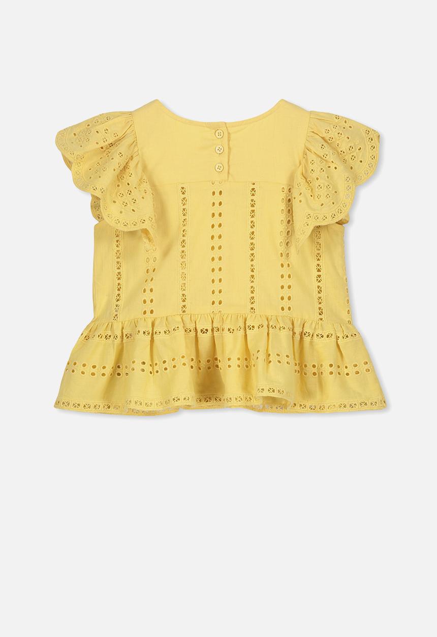 Cotton On - Kiko frill top - yellow