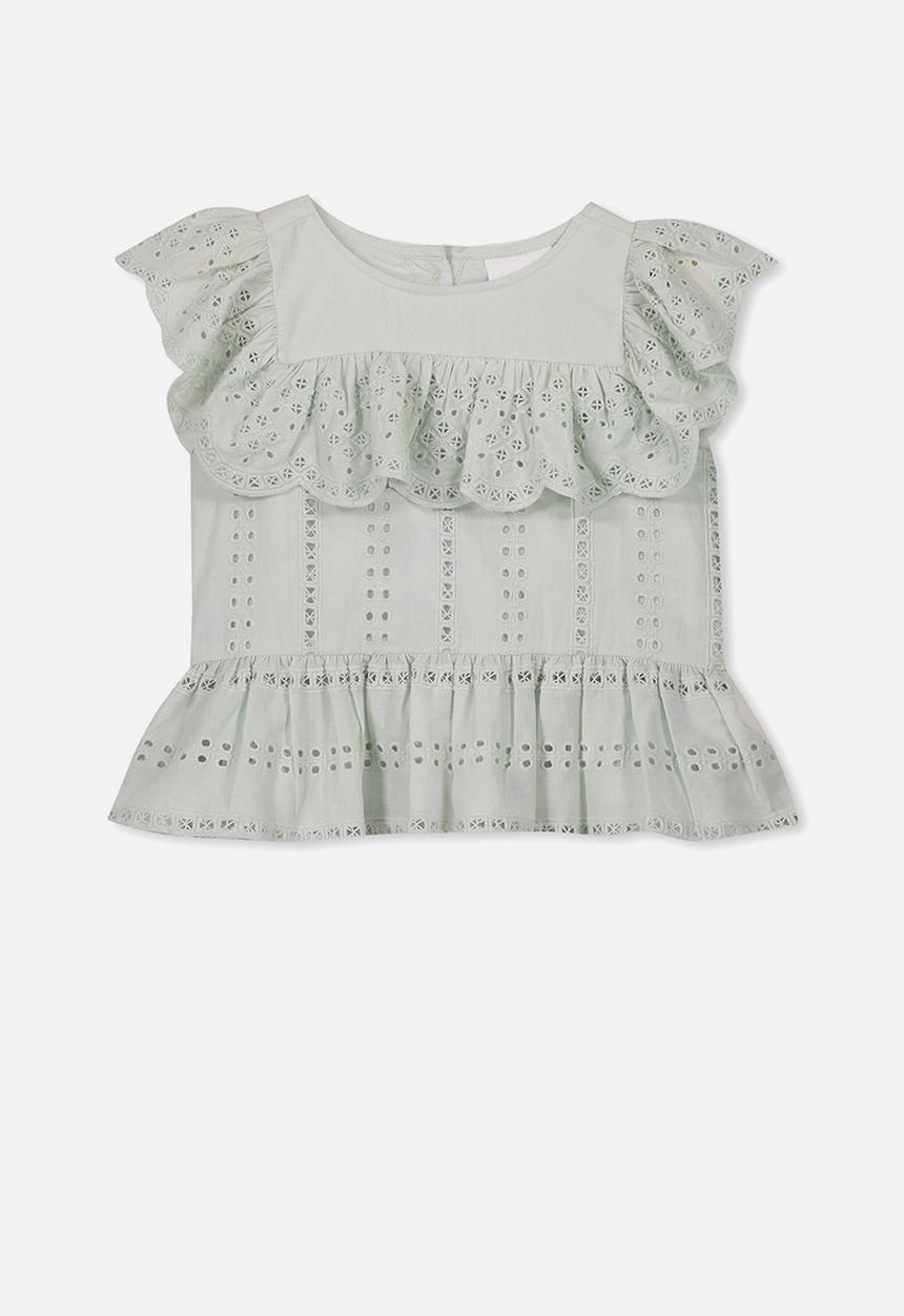 Cotton On - Kiko frill top - grey 