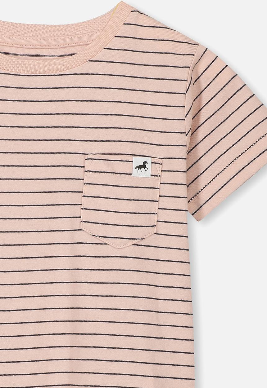 Cotton On - Core short sleeve tee - peach & black