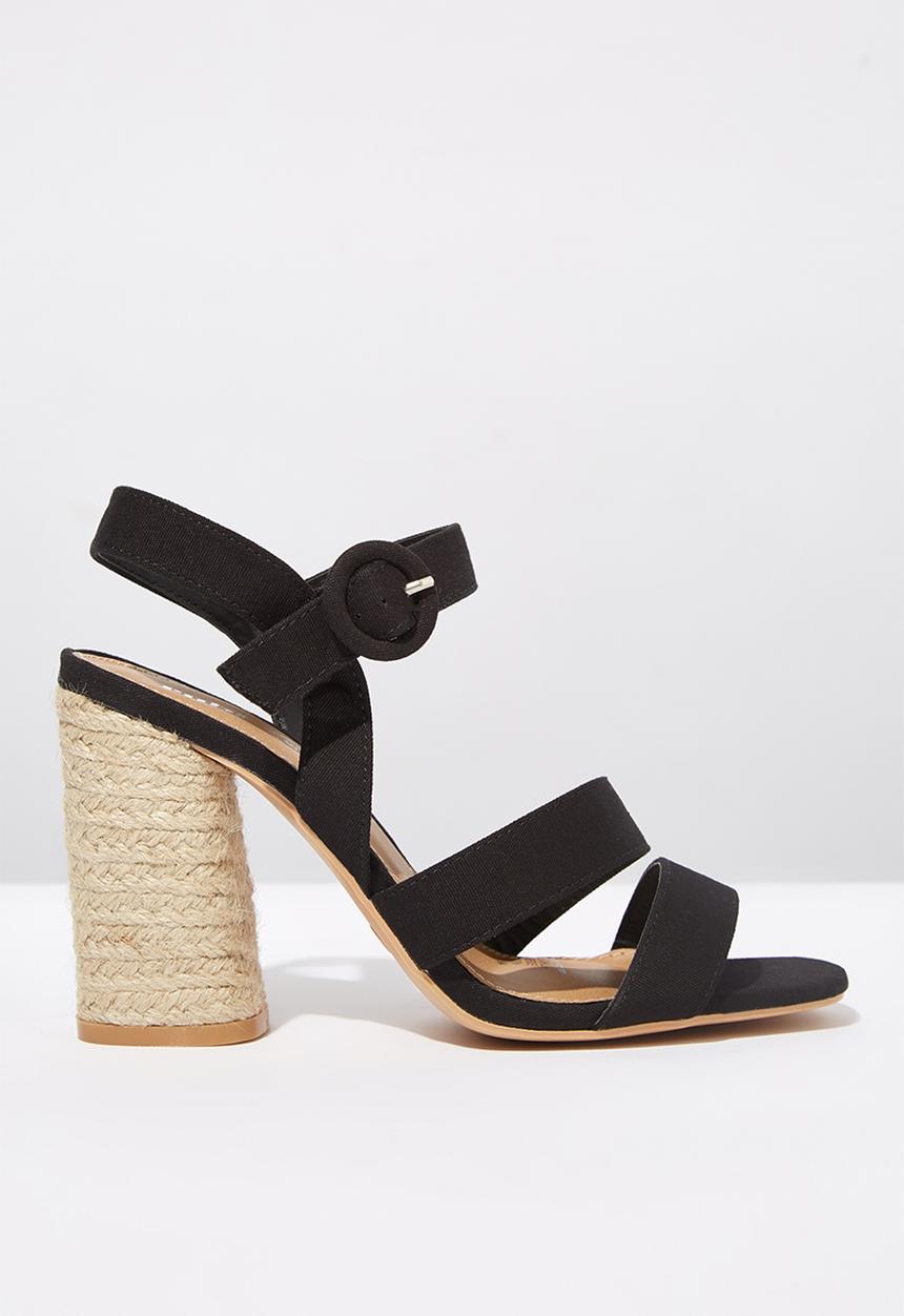 Cotton On - Santal strappy espadrille heel - black