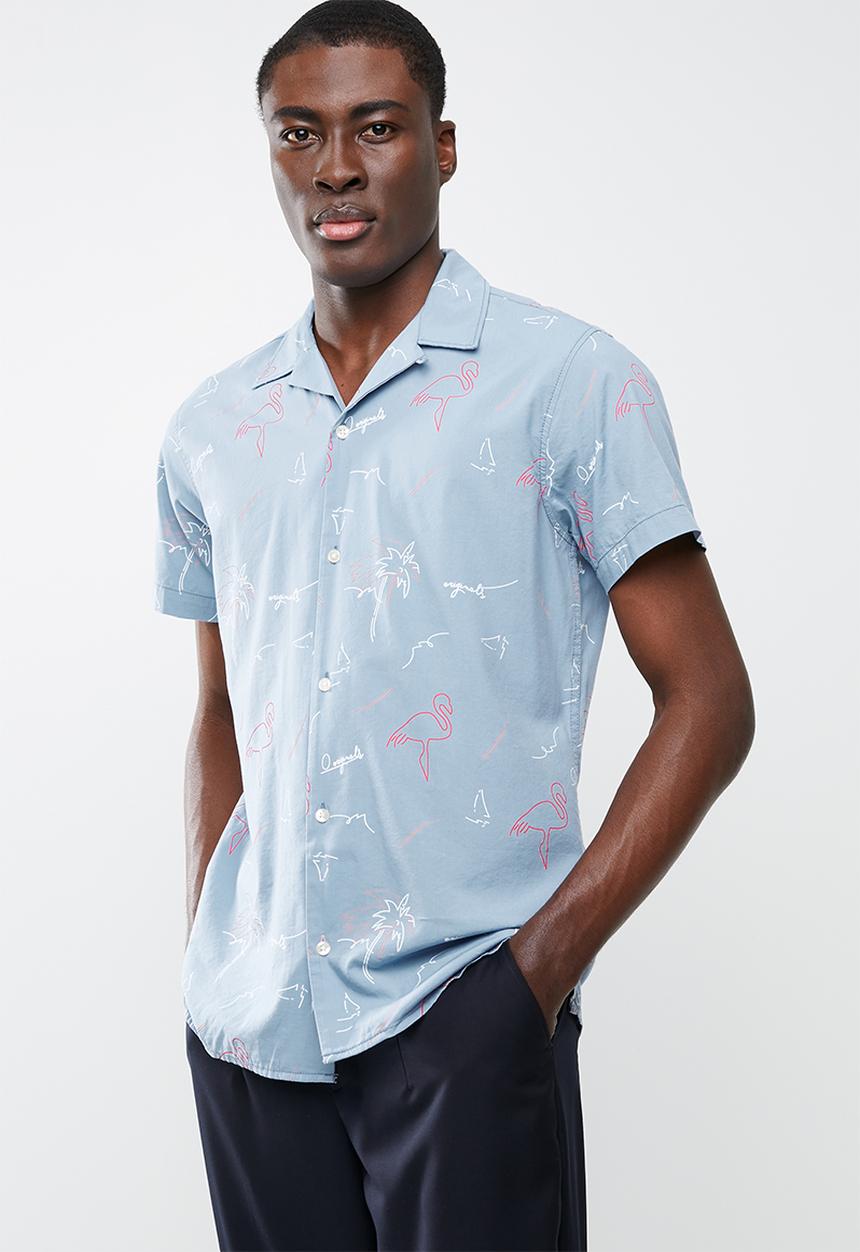 Jack & Jones - Miami resort short sleeve shirt - blue 