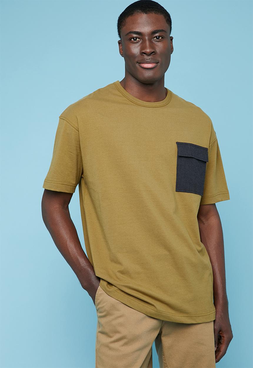 Superbalist - Utility pocket loose fit tee - khaki