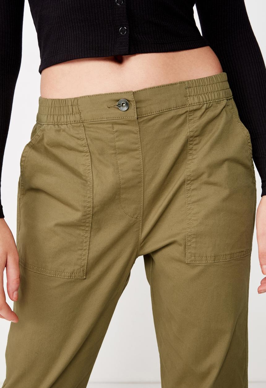 Cotton On - Cuffed chino - green 