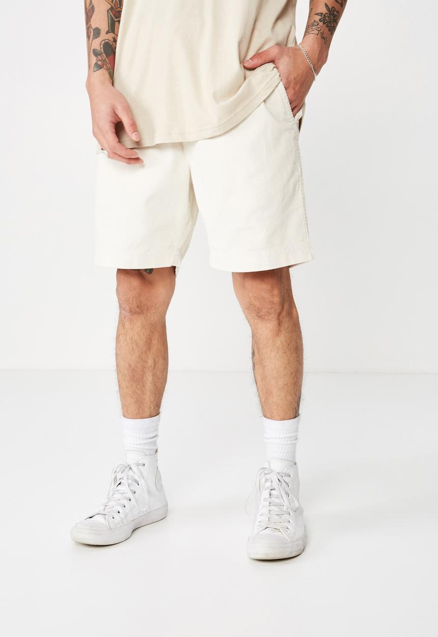 Cotton On - Street volley short - washed ivory cord