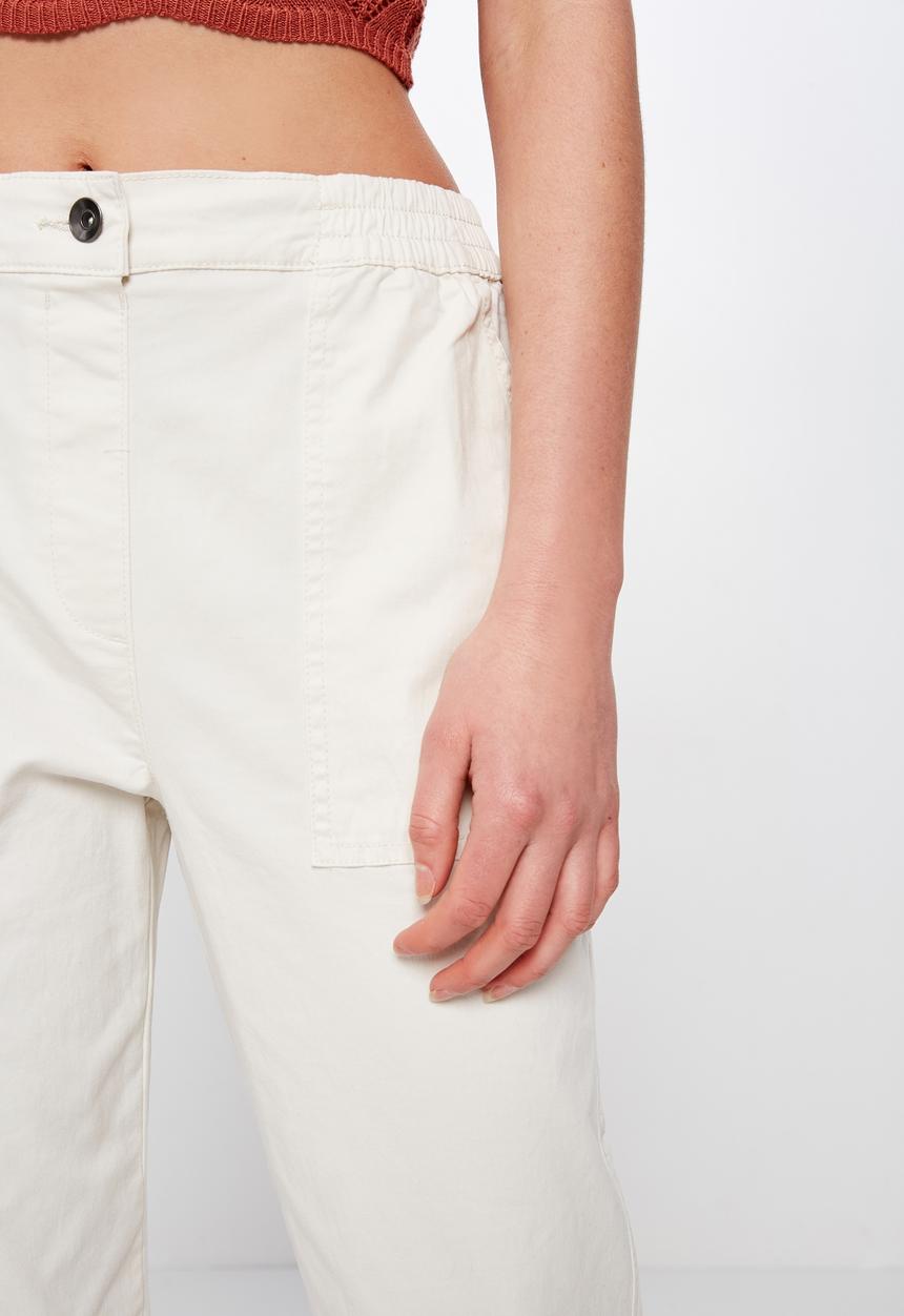 Cotton On - Cuffed chino - off white 