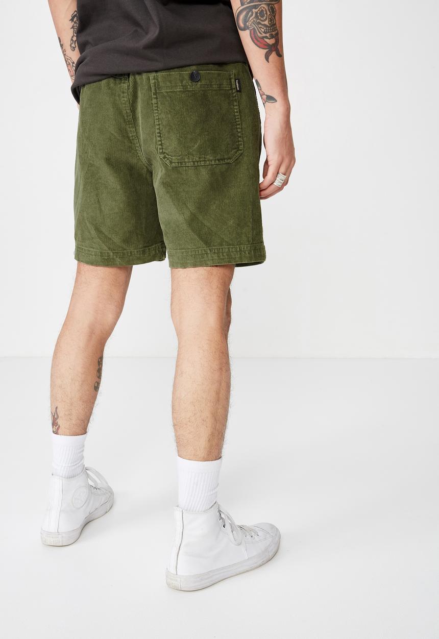 Cotton On - Street volley short - washed khaki cord